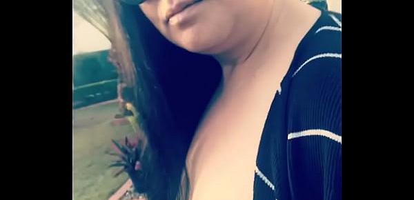  Becky Shows Her Big, Natural Tits Off To The Neighbours